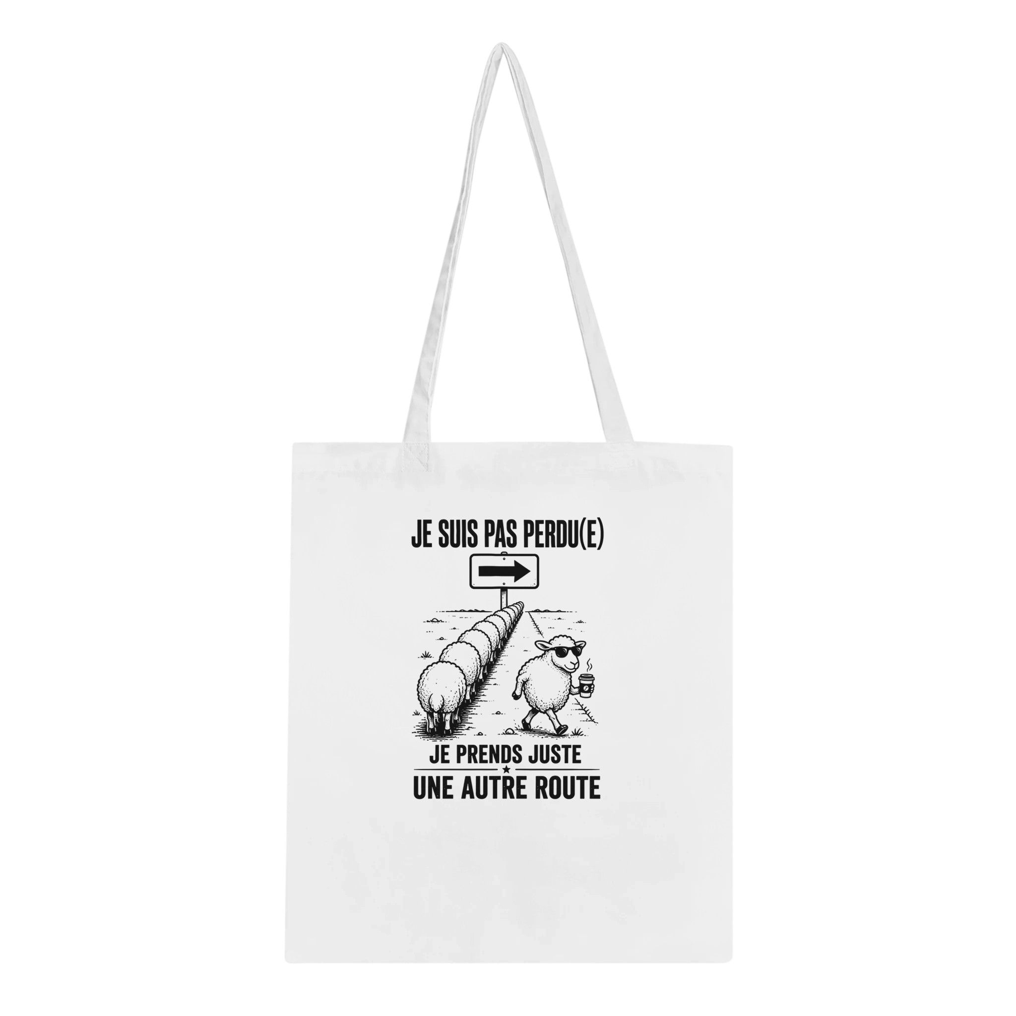 Tote bag « Je suis pas perdu » – Anticonformiste et streetwear