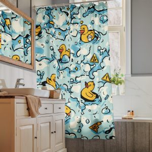 Rideau de douche tempête de mousse – Canards blasés