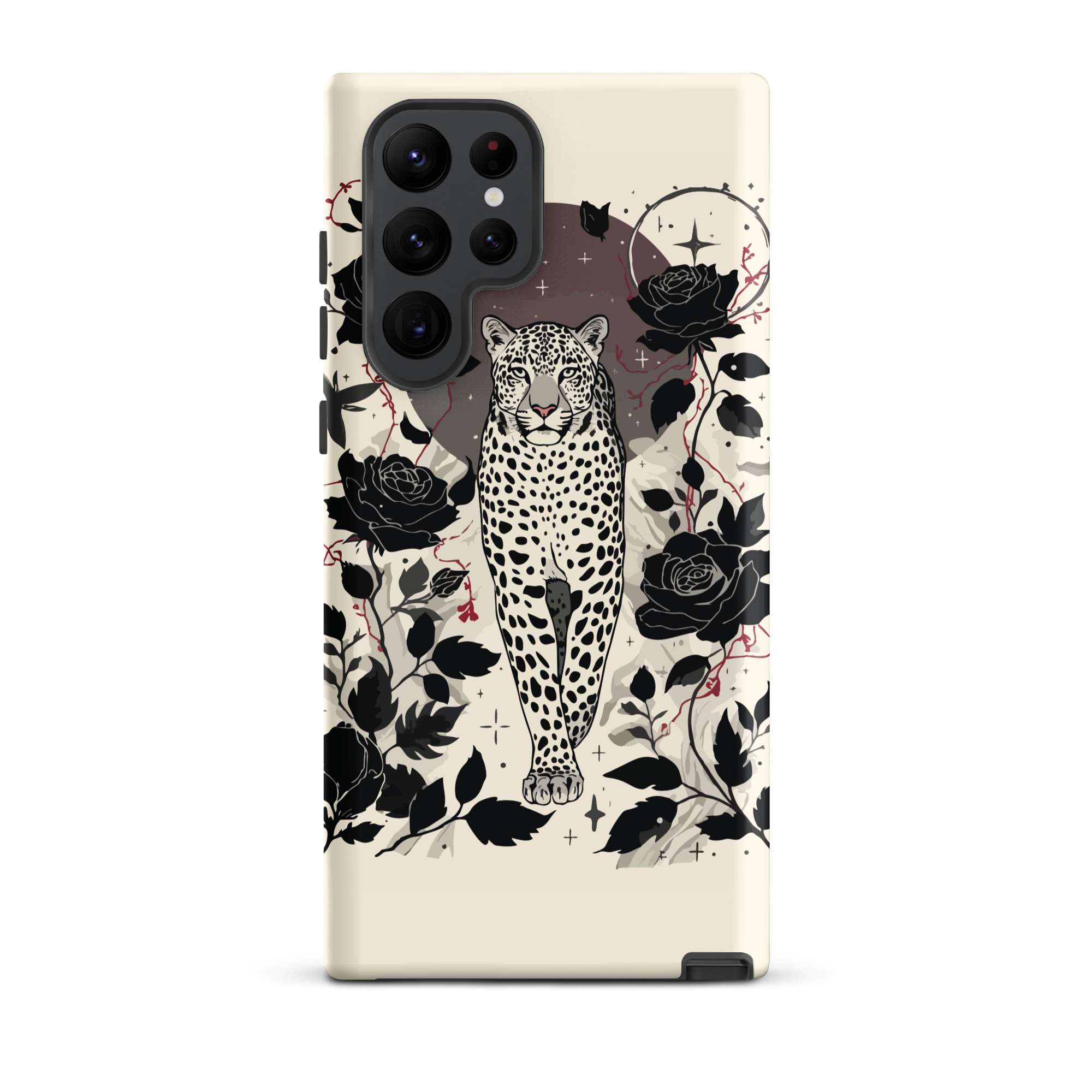 Coque Samsung Léoparde Sombre – Féline, libre, indomptable.