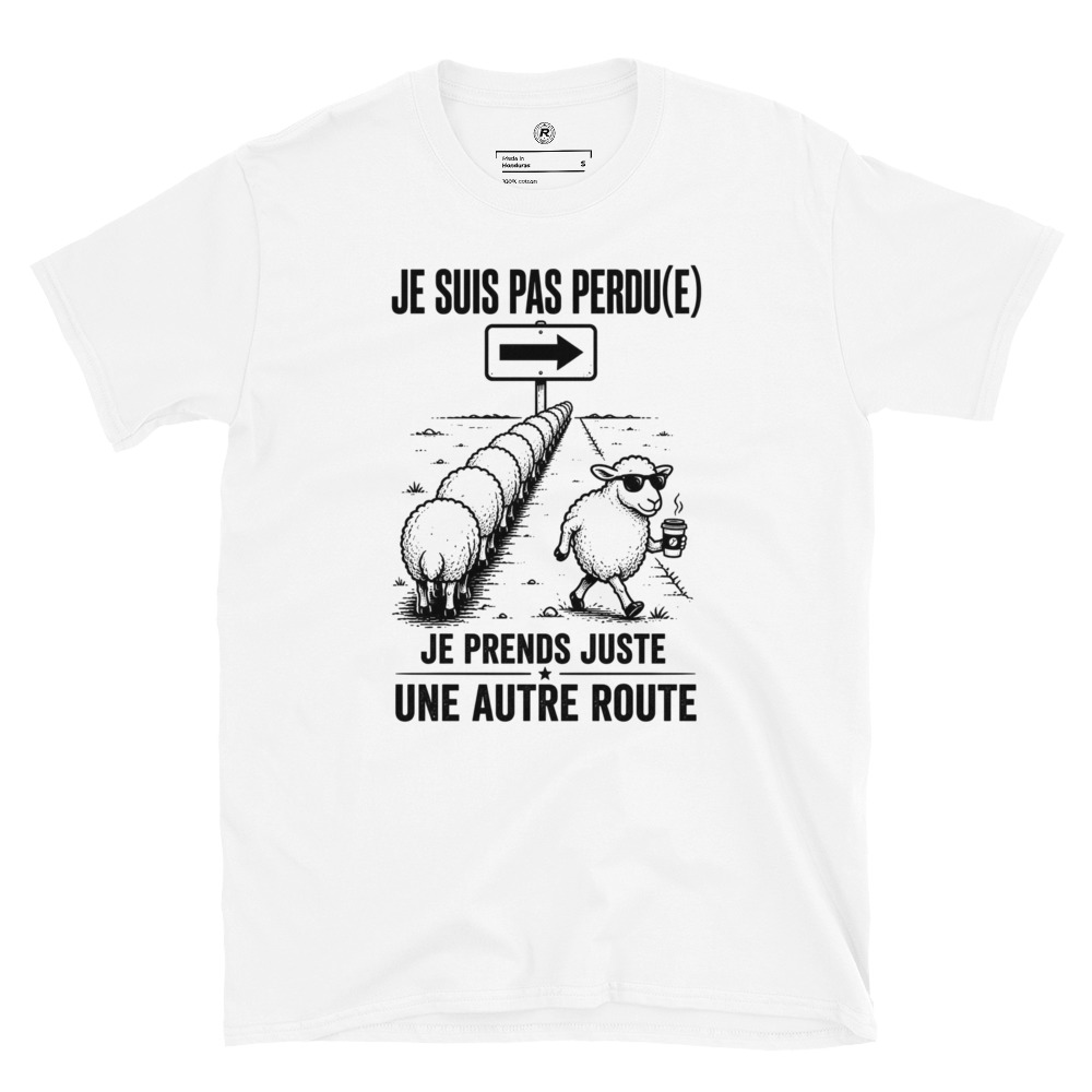 T-shirt je prends juste une autre route – Mouton indépendant