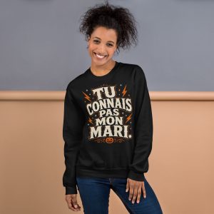 Sweat Halloween recto verso – « Tu connais pas mon mari… et encore moins ma belle-mère »
