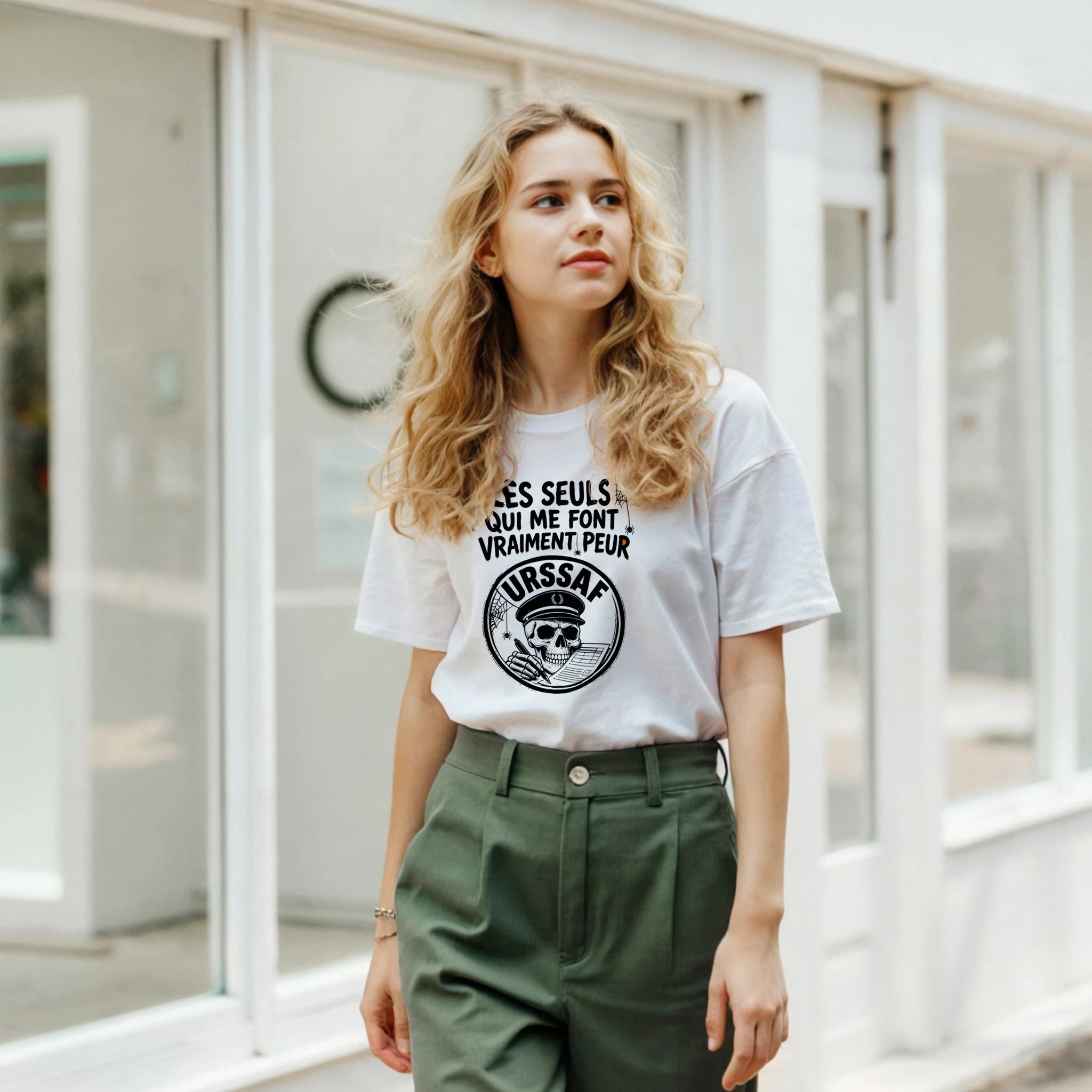T-shirt humour URSSAF Halloween – Les seuls qui me font peur