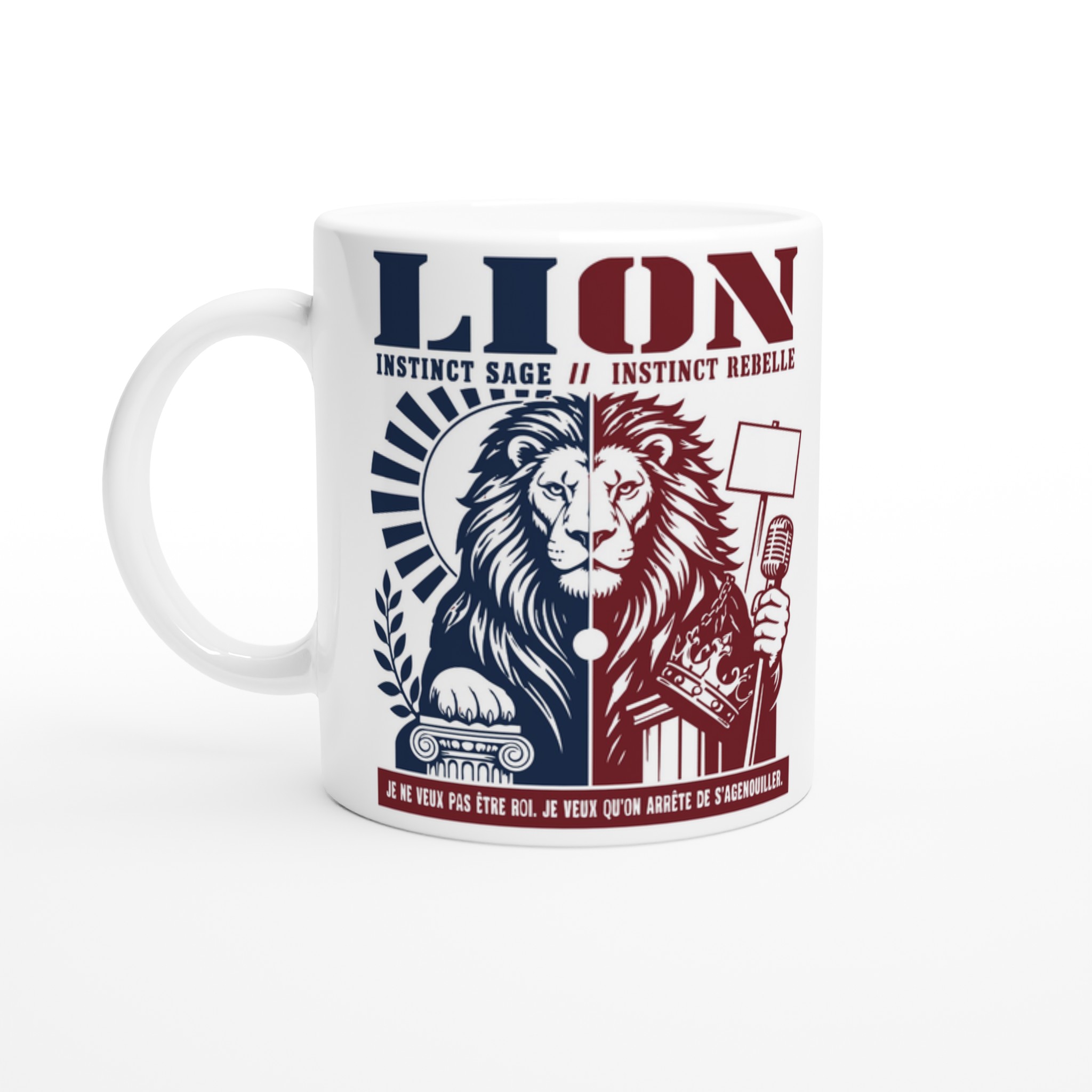 Mug Lion 325 ml — Instinct sage, instinct rebelle