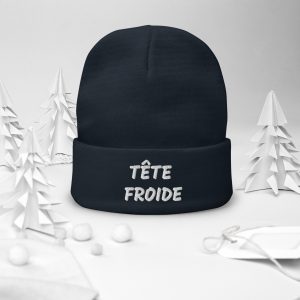 Bonnet Tête froide – Bonnet tricoté brodé unisexe - Divers coloris