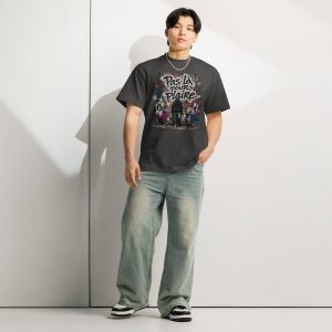 T-shirt boxy homme Pas là pour plaire – Streetwear graffiti