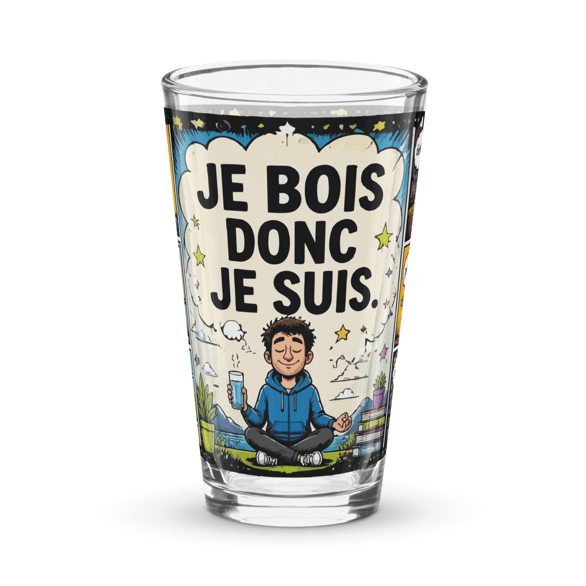 Verre pinte Je bois donc je suis – Version sans alcool