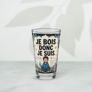 Verre pinte Je bois donc je suis – Version sans alcool
