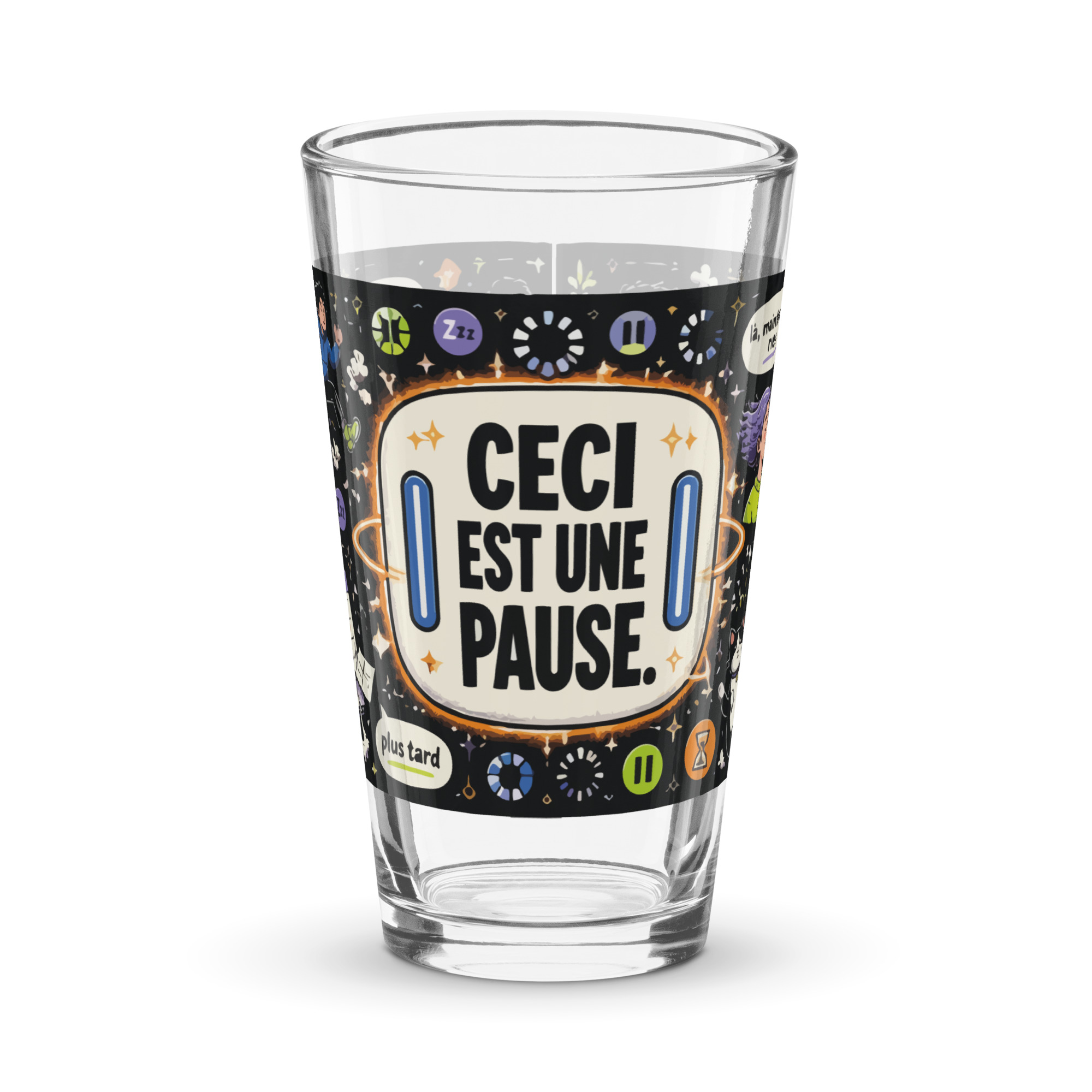 Verre pinte Ceci est une pause – Humour et détente