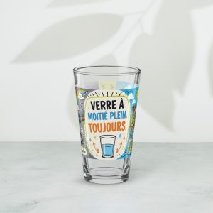 Verre pinte optimiste – Verre à moitié plein, toujours