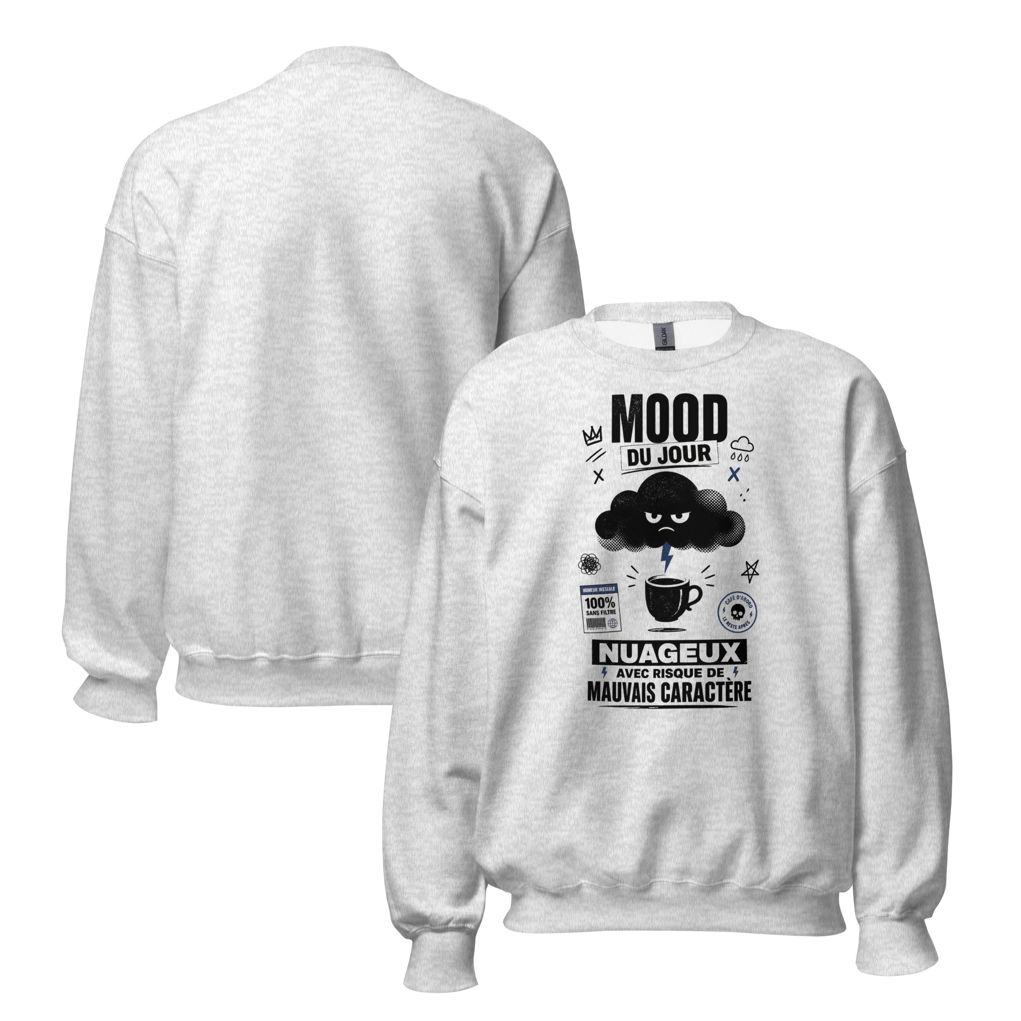 Sweat unisexe mood du jour – Météo intérieure sarcastique – Divers coloris